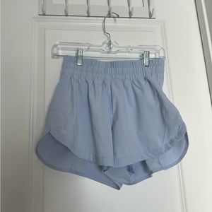 Lululemon Track That High Rise Lined Short 3” Pastel Blue